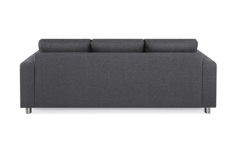 Crazy 3-seters Vendbar L-formet Sjeselongsofa i Stoff - Mørk grå - Møbler - Sofaer - Sofa med sjeselong - 3 seters sofa med divan