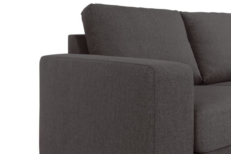 Crazy 3-seters Vendbar L-formet Sjeselongsofa i Stoff - Mørk grå - Møbler - Sofaer - Sofa med sjeselong