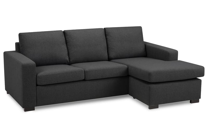Crazy 3-seters Vendbar L-formet Sjeselongsofa i Stoff - Mørk grå - Møbler - Sofaer - Sofa med sjeselong - 3 seters sofa med divan