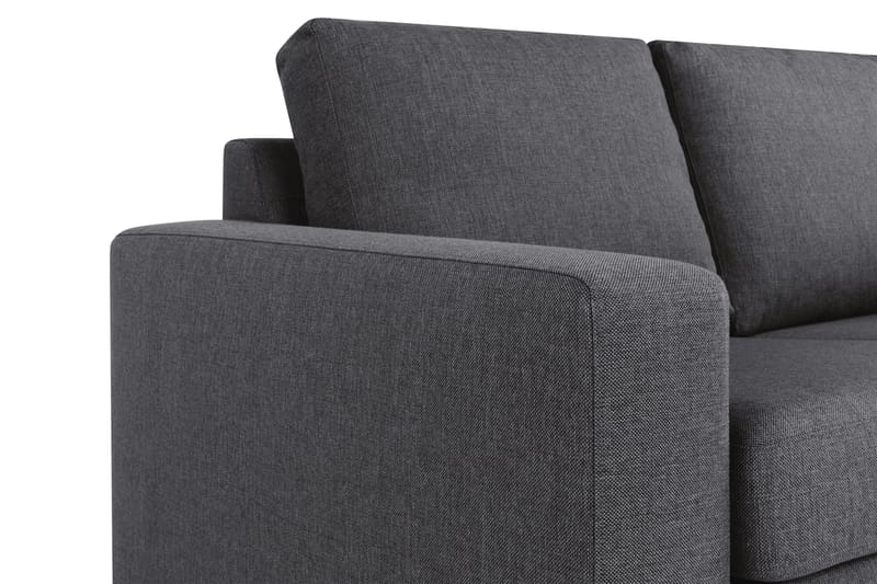 Crazy 3-seters Vendbar L-formet Sjeselongsofa i Stoff - Mørkegrå - Møbler - Sofaer - Sofa med sjeselong