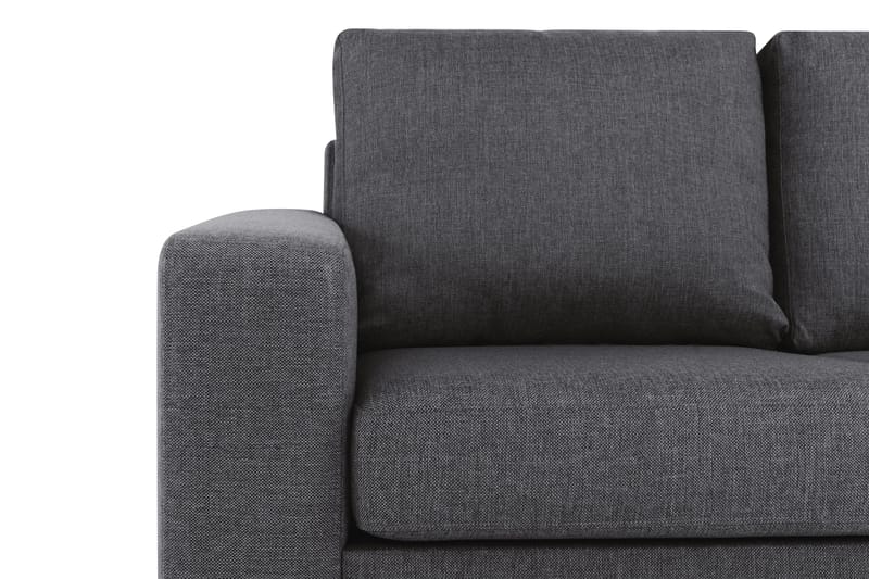 Crazy 3-seters Vendbar L-formet Sjeselongsofa i Stoff - Mørkegrå - Møbler - Sofaer - Sofa med sjeselong