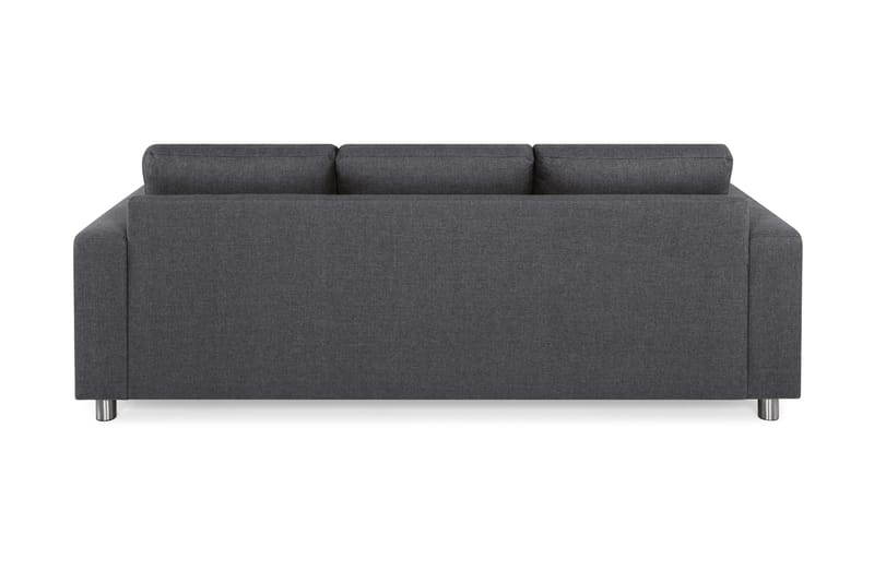 Crazy 3-seters Vendbar L-formet Sjeselongsofa i Stoff - Mørkegrå - Møbler - Sofaer - Sofa med sjeselong