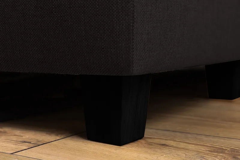 Crazy 3-seters Venstrevendt L-formet Sjeselongsofa i Stoff - Antrasitt - Møbler - Sofaer - Sofa med sjeselong - 3 seters sofa med divan