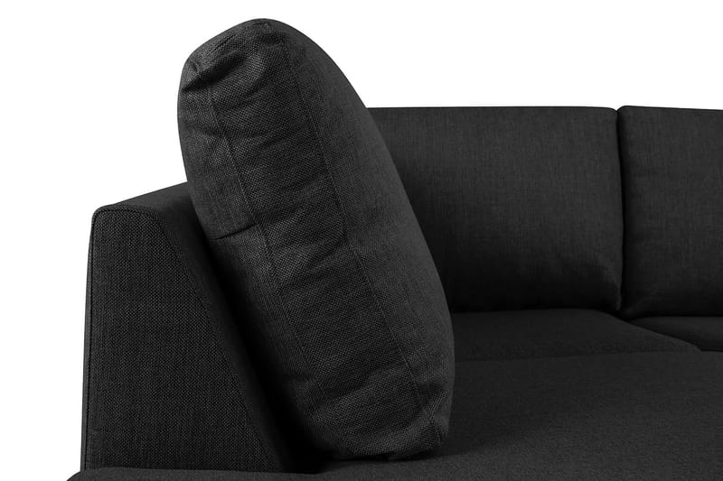 Crazy 3-seters Venstrevendt L-formet Sjeselongsofa i Stoff - Antrasitt - Møbler - Sofaer - Sofa med sjeselong