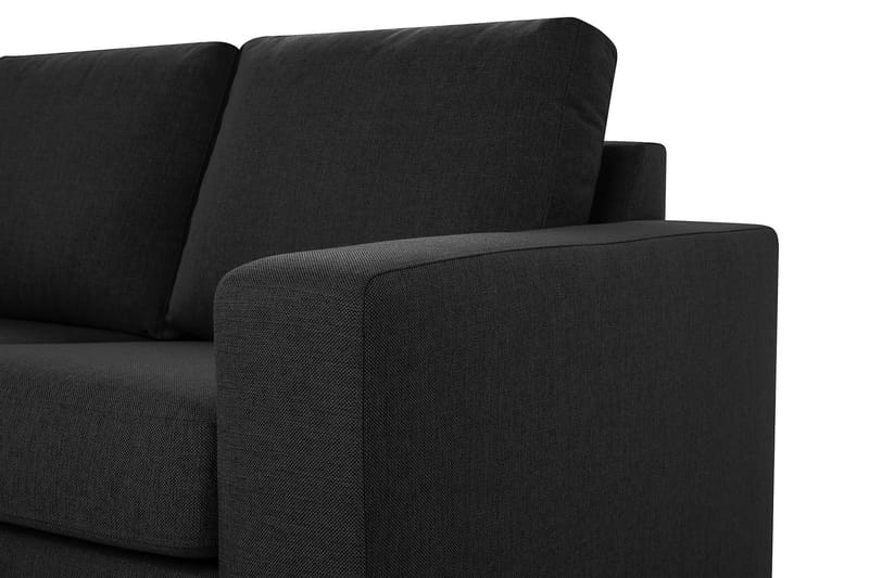Crazy 3-seters Venstrevendt L-formet Sjeselongsofa i Stoff - Antrasitt - Møbler - Sofaer - Sofa med sjeselong