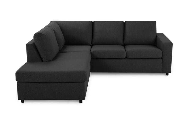 Crazy 3-seters Venstrevendt L-formet Sjeselongsofa i Stoff - Antrasitt - Møbler - Sofaer - Sofa med sjeselong
