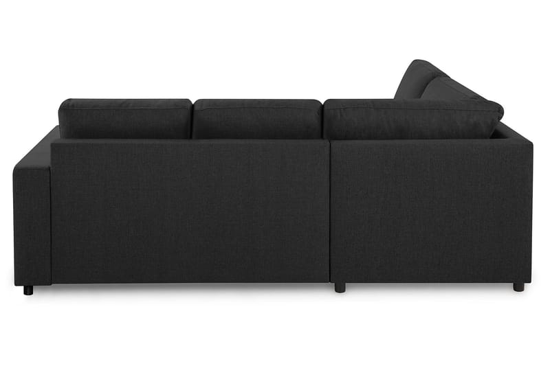 Crazy 3-seters Venstrevendt L-formet Sjeselongsofa i Stoff - Antrasitt - Møbler - Sofaer - Sofa med sjeselong