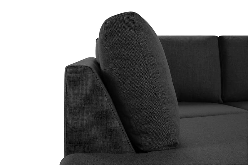 Crazy 3-seters Venstrevendt L-formet Sjeselongsofa i Stoff - Antrasitt - Møbler - Sofaer - Sofa med sjeselong