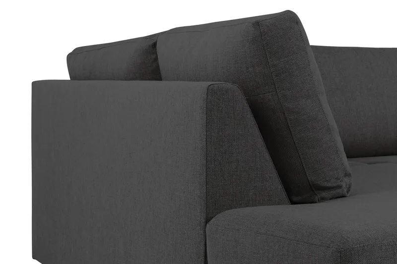 Crazy 3-seters Venstrevendt L-formet Sjeselongsofa i Stoff - Antrasitt - Møbler - Sofaer - Sofa med sjeselong - 3 seters sofa med divan