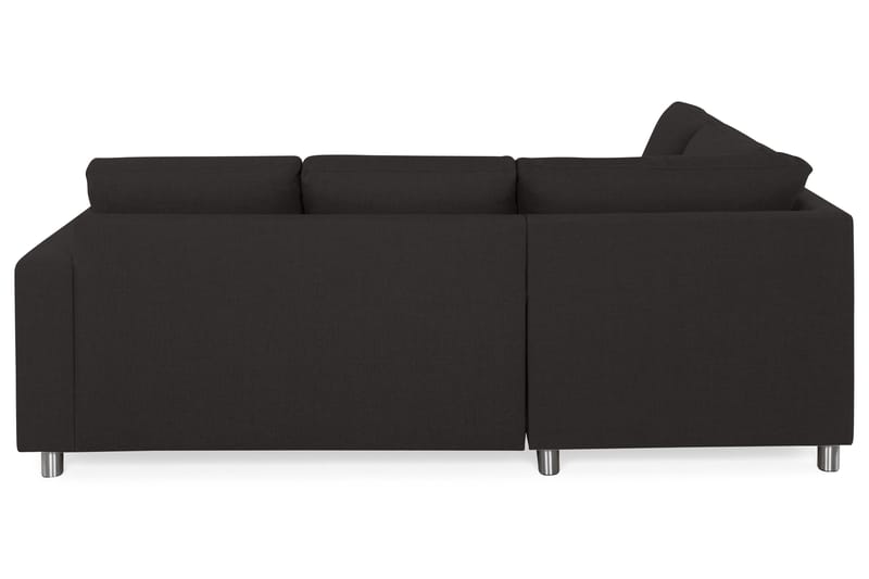 Crazy 3-seters Venstrevendt L-formet Sjeselongsofa i Stoff - Antrasitt - Møbler - Sofaer - Sofa med sjeselong