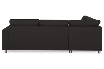 Crazy 3-seters Venstrevendt L-formet Sjeselongsofa i Stoff - Antrasitt - Møbler - Sofaer - Sofa med sjeselong