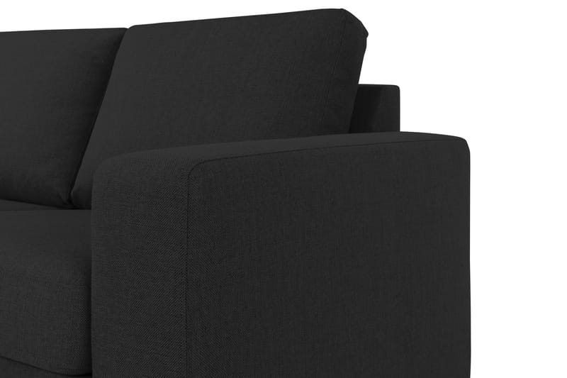Crazy 3-seters Venstrevendt L-formet Sjeselongsofa i Stoff - Antrasitt - Møbler - Sofaer - Sofa med sjeselong