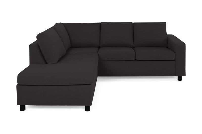 Crazy 3-seters Venstrevendt L-formet Sjeselongsofa i Stoff - Antrasitt - Møbler - Sofaer - Sofa med sjeselong