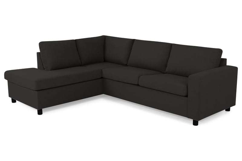 Crazy 3-seters Venstrevendt L-formet Sjeselongsofa i Stoff - Antrasitt - Møbler - Sofaer - Sofa med sjeselong