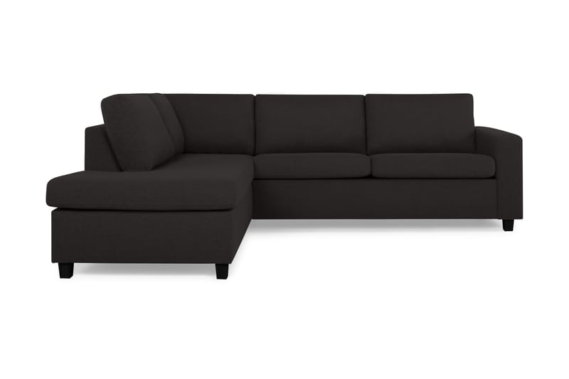 Crazy 3-seters Venstrevendt L-formet Sjeselongsofa i Stoff - Antrasitt - Møbler - Sofaer - Sofa med sjeselong