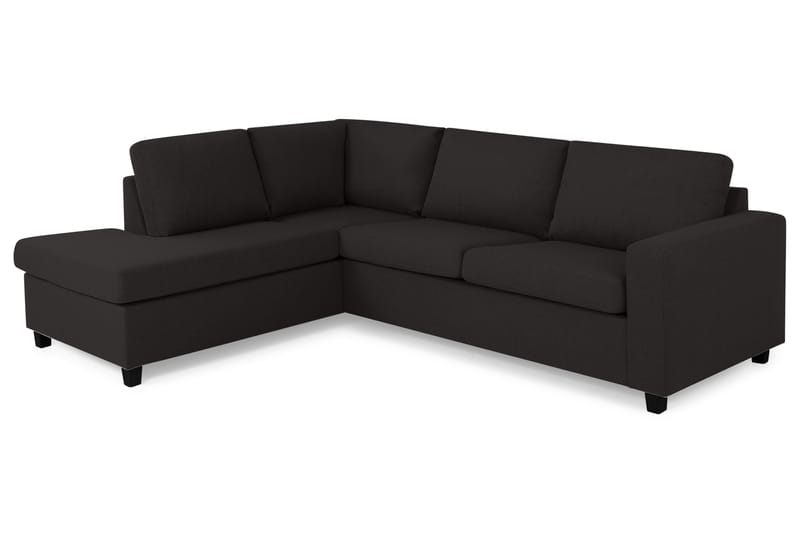 Crazy 3-seters Venstrevendt L-formet Sjeselongsofa i Stoff - Antrasitt - Møbler - Sofaer - Sofa med sjeselong
