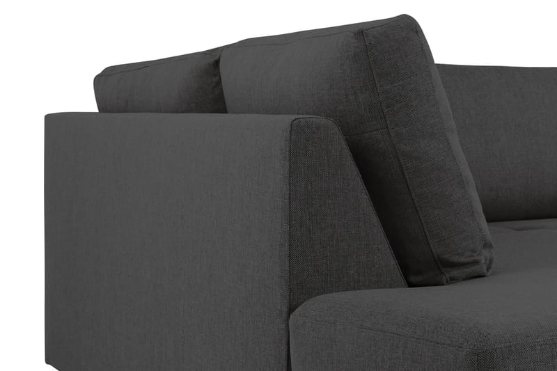Crazy 3-seters Venstrevendt L-formet Sjeselongsofa i Stoff - Antrasitt - Møbler - Sofaer - Sofa med sjeselong