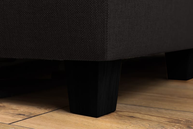 Crazy 3-seters Venstrevendt L-formet Sjeselongsofa i Stoff - Antrasitt - Møbler - Sofaer - Sofa med sjeselong