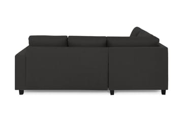 Crazy 3-seters Venstrevendt L-formet Sjeselongsofa i Stoff - Antrasitt - Møbler - Sofaer - Sofa med sjeselong
