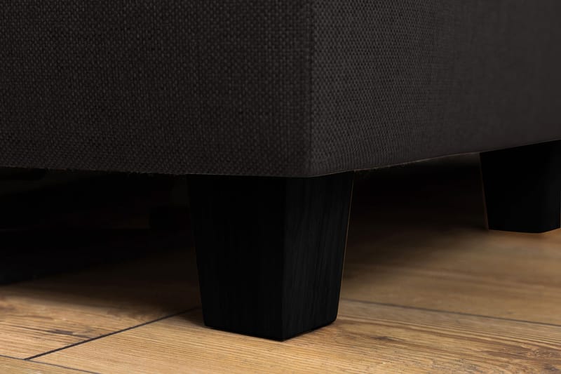 Crazy 3-seters Venstrevendt L-formet Sjeselongsofa i Stoff - Antrasitt - Møbler - Sofaer - Sofa med sjeselong