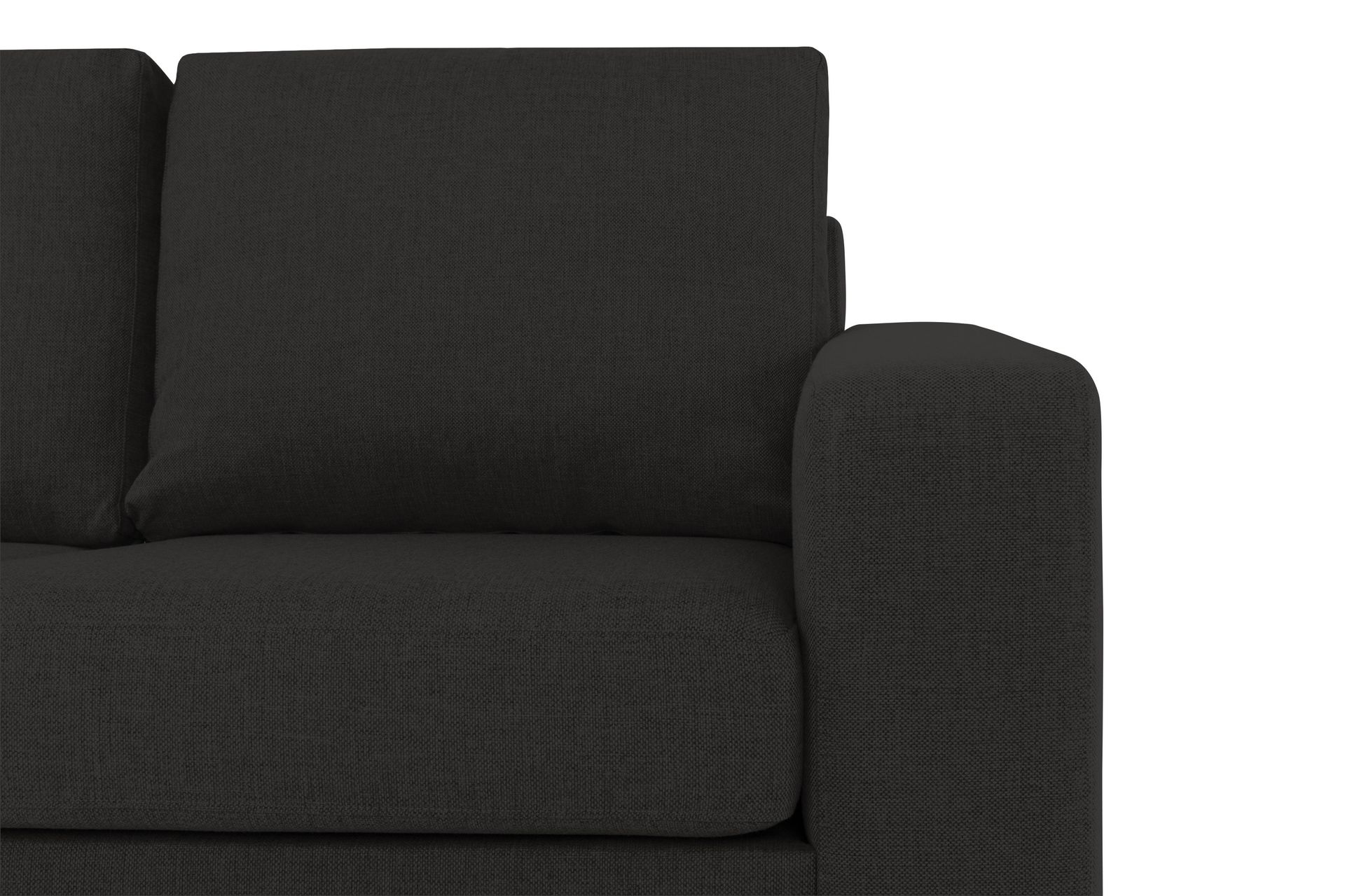 Crazy 3-seters Venstrevendt L-formet Sjeselongsofa i Stoff - Antrasitt - Møbler - Sofaer - Sofa med sjeselong