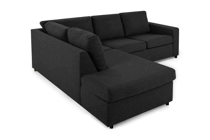 Crazy 3-seters Venstrevendt L-formet Sjeselongsofa i Stoff - Antrasitt - Møbler - Sofaer - Sofa med sjeselong - 2 seters sofa med divan