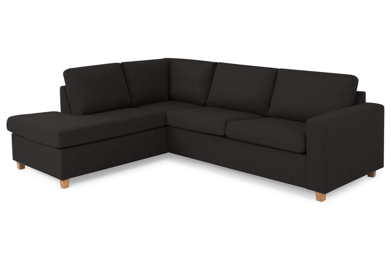 Crazy 3-seters Venstrevendt L-formet Sjeselongsofa i Stoff - Antrasitt - Møbler - Sofaer - Sofa med sjeselong - 3 seters sofa med divan