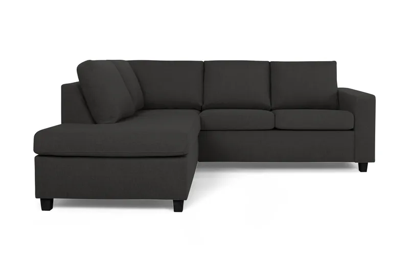 Crazy 3-seters Venstrevendt L-formet Sjeselongsofa i Stoff - Antrasitt - Møbler - Sofaer - Sofa med sjeselong - 2 seters sofa med divan