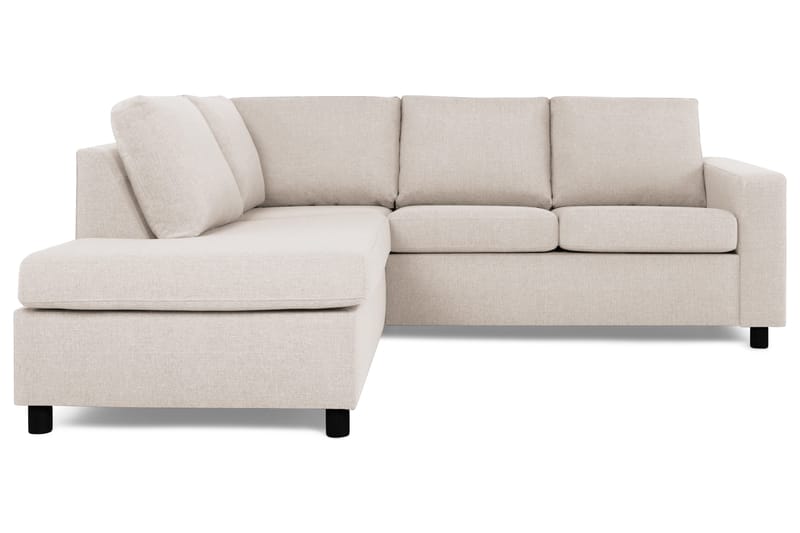 Crazy 3-seters Venstrevendt L-formet Sjeselongsofa i Stoff - Beige - Møbler - Sofaer - Sofa med sjeselong - 2 seters sofa med divan