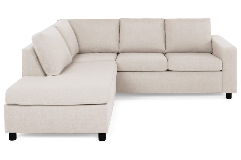 Crazy 3-seters Venstrevendt L-formet Sjeselongsofa i Stoff - Beige - Møbler - Sofaer - Sofa med sjeselong