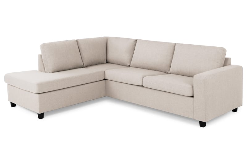 Crazy 3-seters Venstrevendt L-formet Sjeselongsofa i Stoff - Beige - Møbler - Sofaer - Sofa med sjeselong - 3 seters sofa med divan