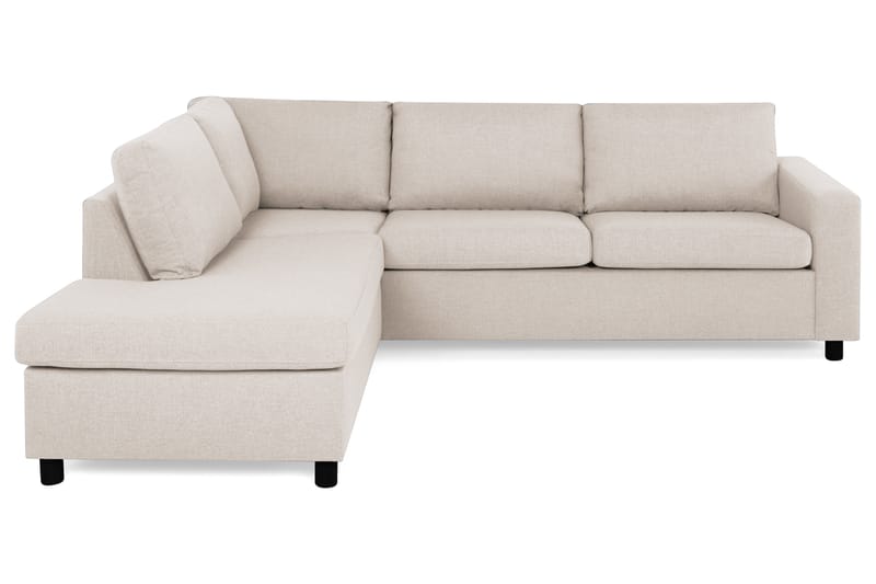 Crazy 3-seters Venstrevendt L-formet Sjeselongsofa i Stoff - Beige - Møbler - Sofaer - Sofa med sjeselong