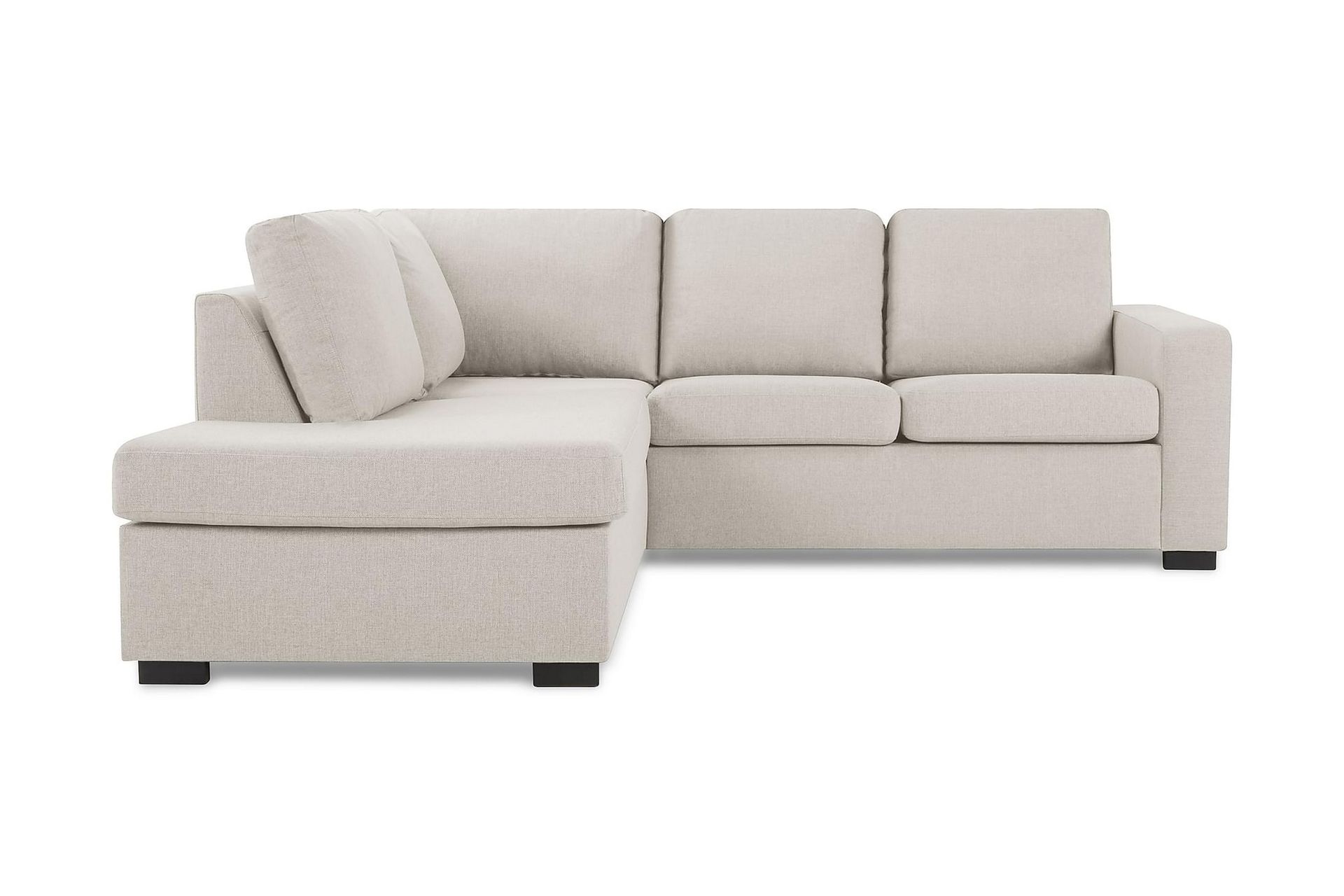 Crazy 3-seters Venstrevendt L-formet Sjeselongsofa i Stoff - Beige - Møbler - Sofaer - Sofa med sjeselong