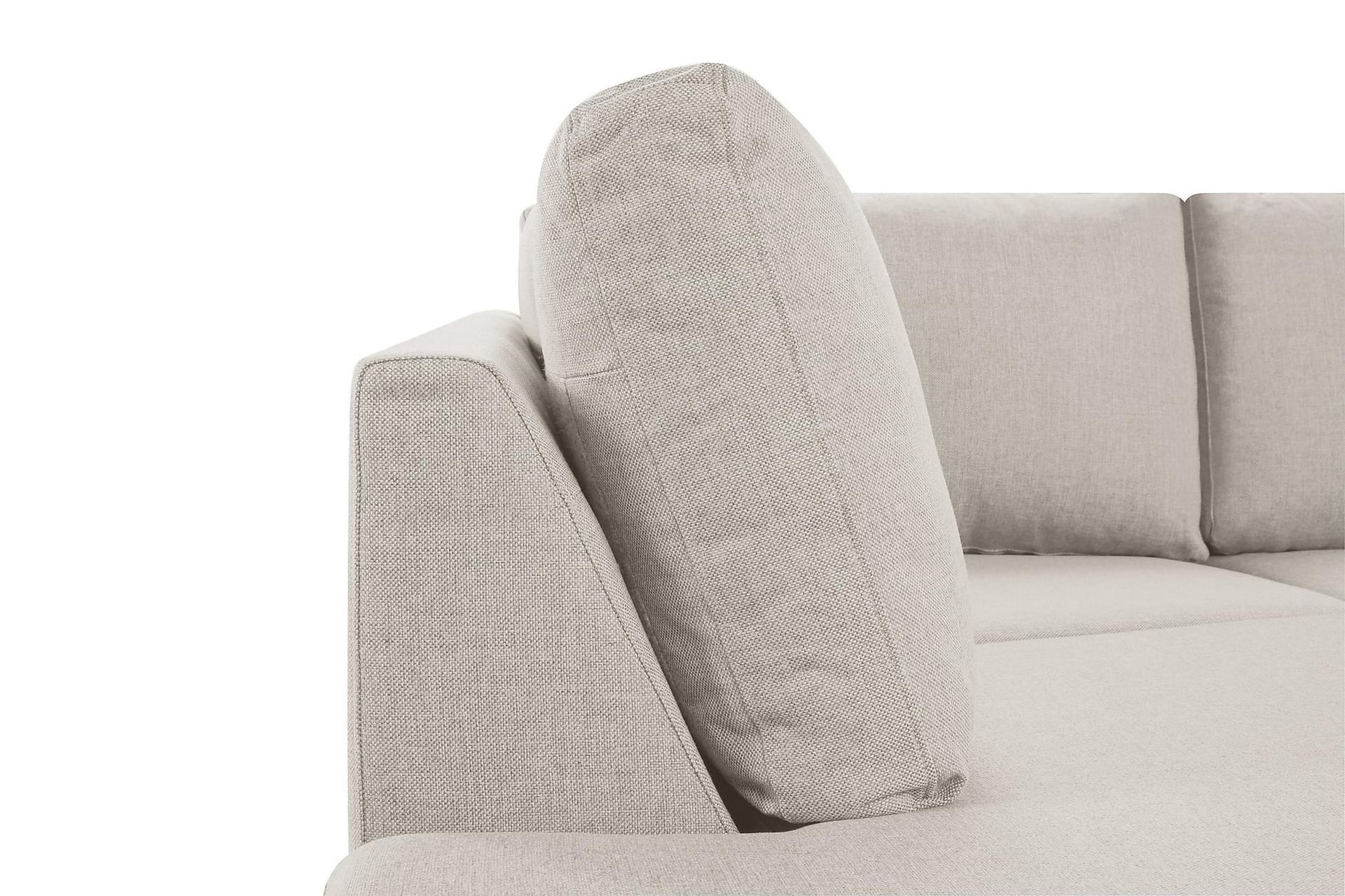 Crazy 3-seters Venstrevendt L-formet Sjeselongsofa i Stoff - Beige - Møbler - Sofaer - Sofa med sjeselong
