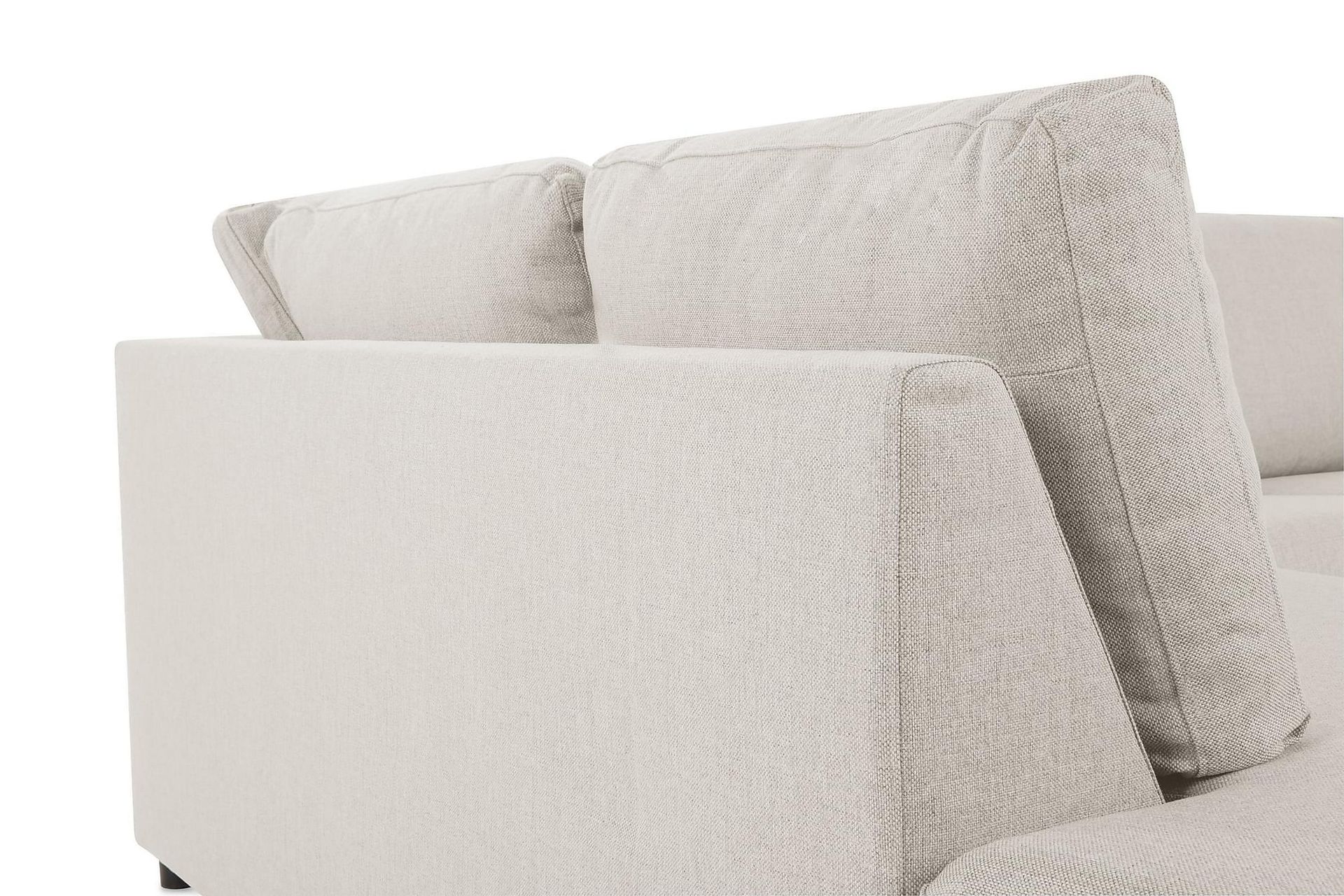 Crazy 3-seters Venstrevendt L-formet Sjeselongsofa i Stoff - Beige - Møbler - Sofaer - Sofa med sjeselong