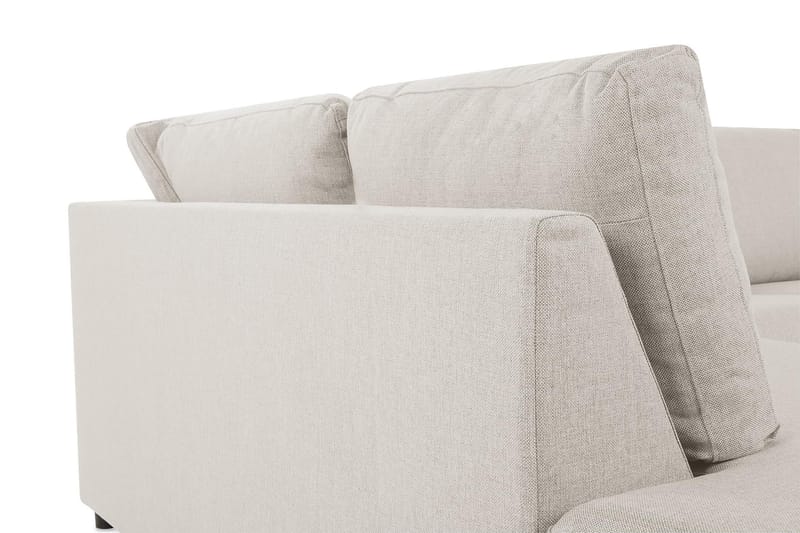 Crazy 3-seters Venstrevendt L-formet Sjeselongsofa i Stoff - Beige - Møbler - Sofaer - Sofa med sjeselong