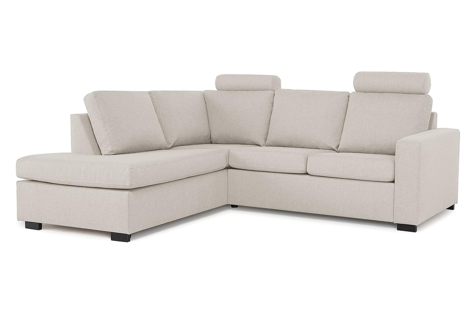 Crazy 3-seters Venstrevendt L-formet Sjeselongsofa i Stoff - Beige - Møbler - Sofaer - Sofa med sjeselong