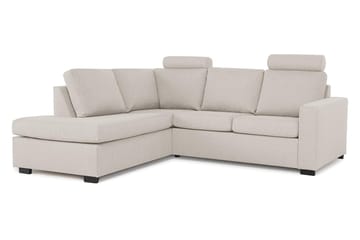 Crazy 3-seters Venstrevendt L-formet Sjeselongsofa i Stoff - Beige - Møbler - Sofaer - Sofa med sjeselong