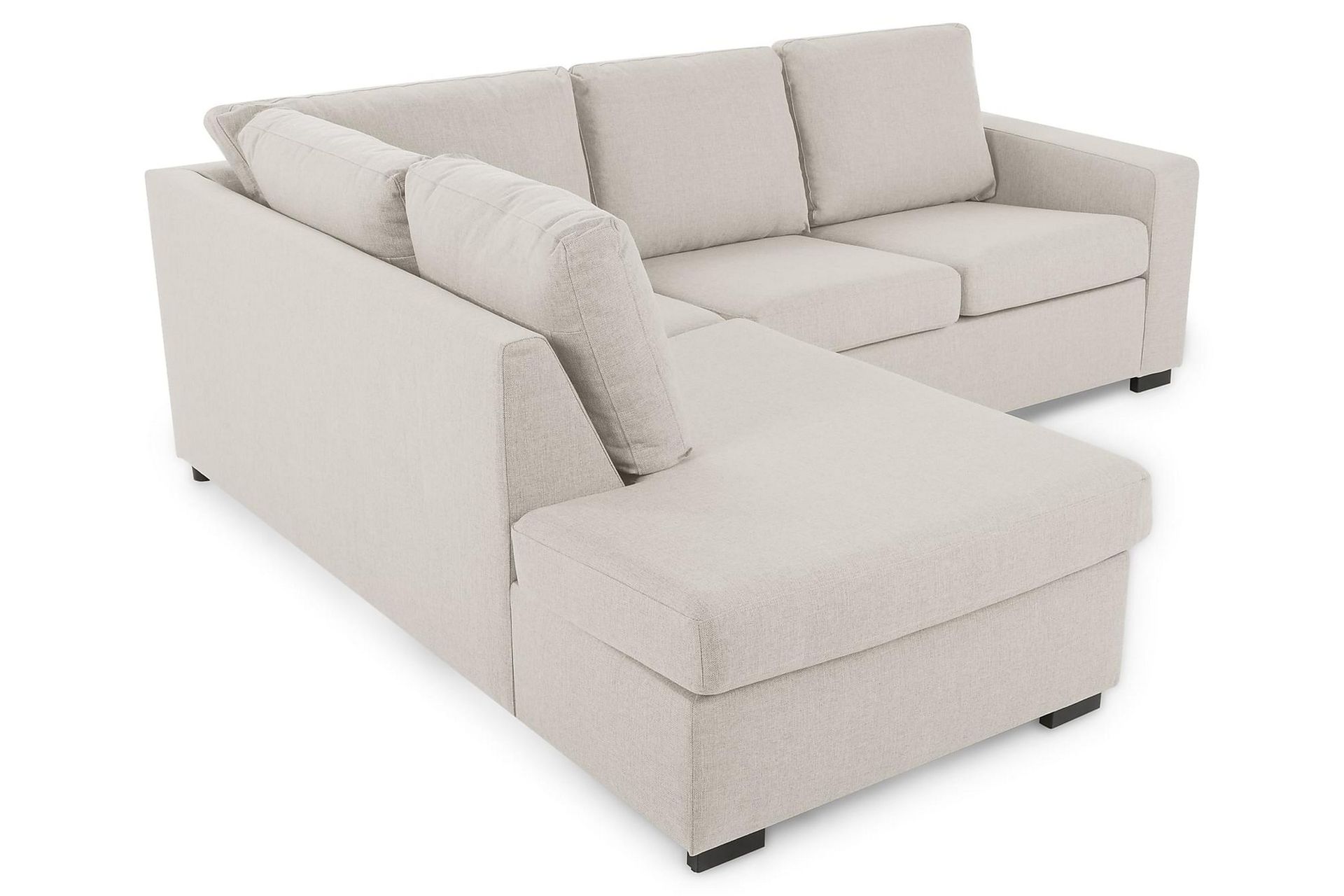 Crazy 3-seters Venstrevendt L-formet Sjeselongsofa i Stoff - Beige - Møbler - Sofaer - Sofa med sjeselong