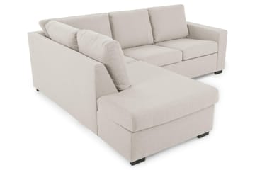 Crazy 3-seters Venstrevendt L-formet Sjeselongsofa i Stoff - Beige - Møbler - Sofaer - Sofa med sjeselong