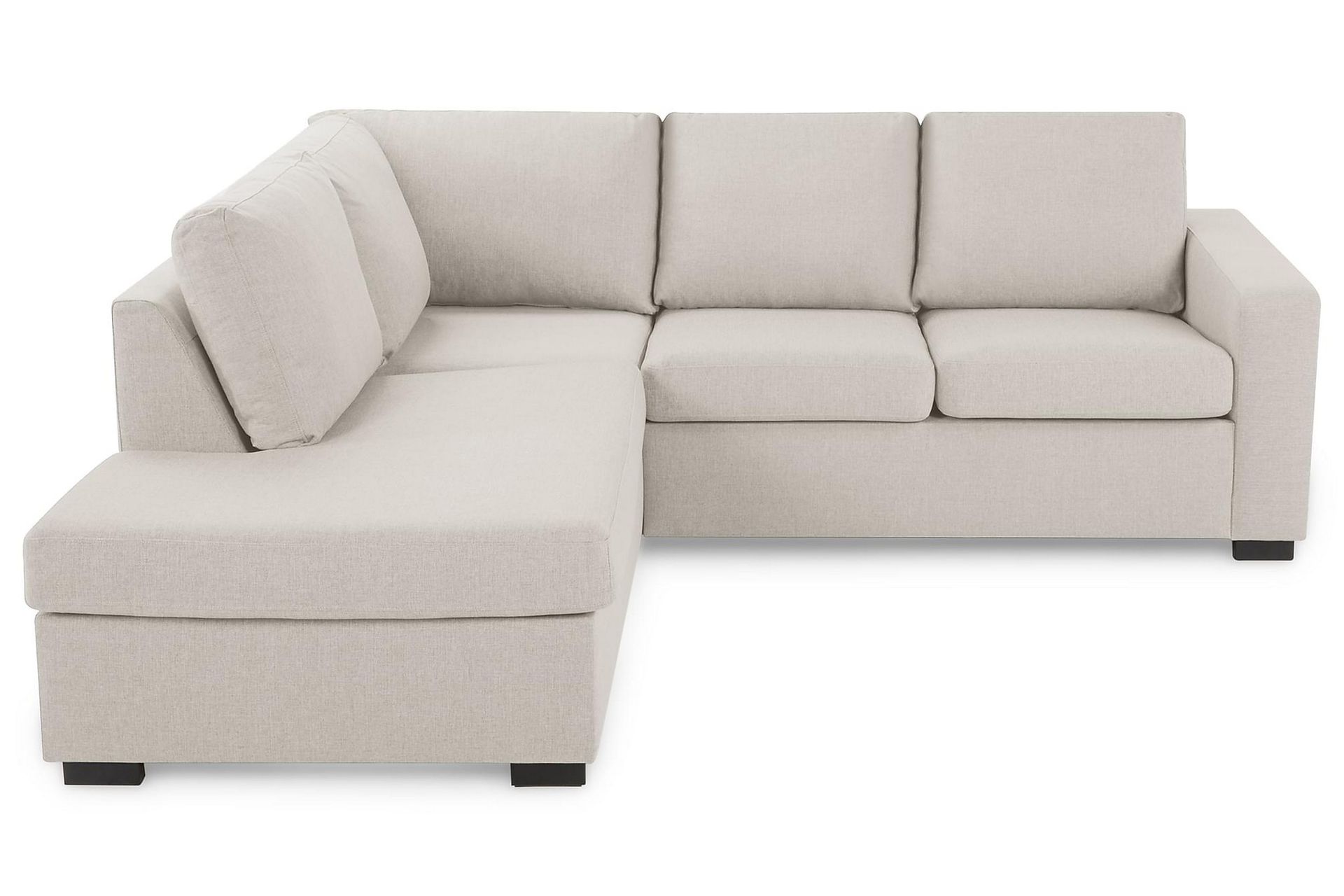 Crazy 3-seters Venstrevendt L-formet Sjeselongsofa i Stoff - Beige - Møbler - Sofaer - Sofa med sjeselong