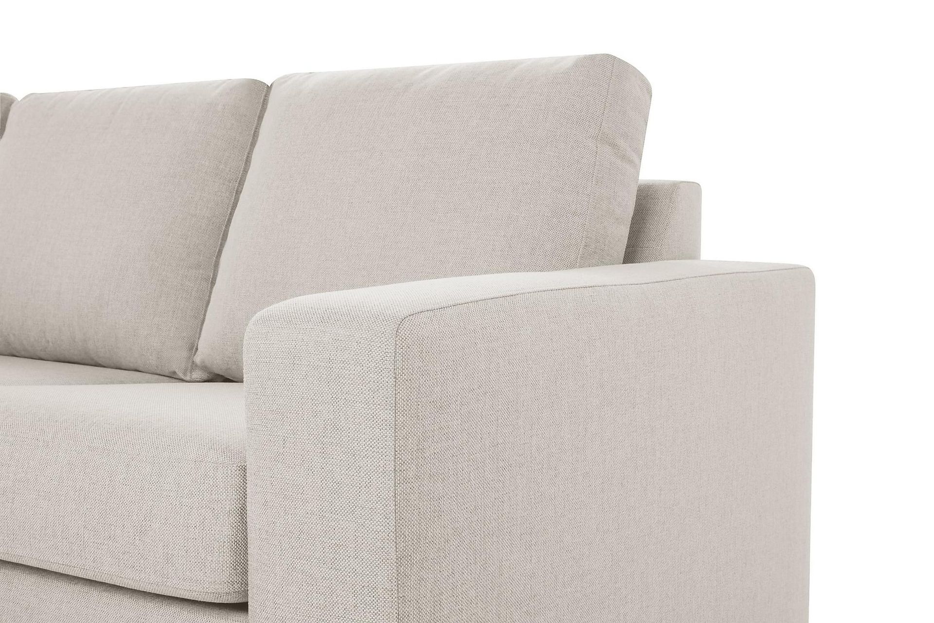 Crazy 3-seters Venstrevendt L-formet Sjeselongsofa i Stoff - Beige - Møbler - Sofaer - Sofa med sjeselong