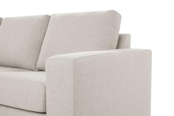Crazy 3-seters Venstrevendt L-formet Sjeselongsofa i Stoff - Beige - Møbler - Sofaer - Sofa med sjeselong
