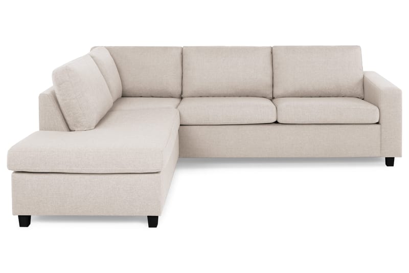 Crazy 3-seters Venstrevendt L-formet Sjeselongsofa i Stoff - Beige - Møbler - Sofaer - Sofa med sjeselong - 3 seters sofa med divan