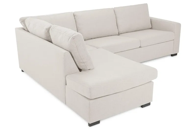 Crazy 3-seters Venstrevendt L-formet Sjeselongsofa i Stoff - Beige - Møbler - Sofaer - Sofa med sjeselong - 3 seters sofa med divan