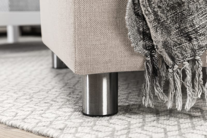 Crazy 3-seters Venstrevendt L-formet Sjeselongsofa i Stoff - Beige - Møbler - Sofaer - Sofa med sjeselong