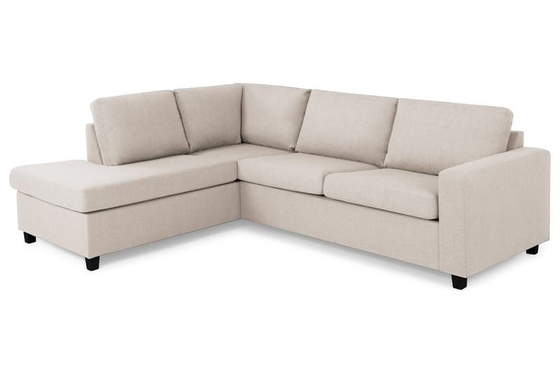 Crazy 3-seters Venstrevendt L-formet Sjeselongsofa i Stoff - Beige - Møbler - Sofaer - Sofa med sjeselong