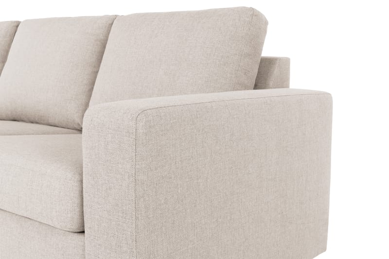 Crazy 3-seters Venstrevendt L-formet Sjeselongsofa i Stoff - Beige - Møbler - Sofaer - Sofa med sjeselong