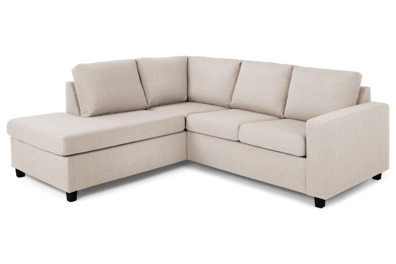 Crazy 3-seters Venstrevendt L-formet Sjeselongsofa i Stoff - Beige - Møbler - Sofaer - Sofa med sjeselong