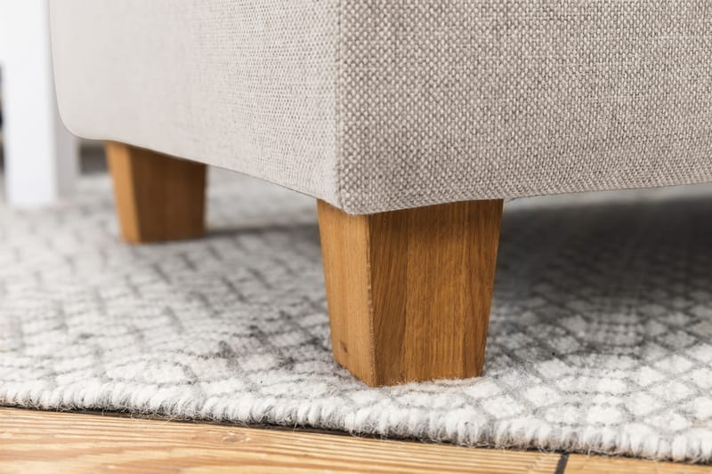 Crazy 3-seters Venstrevendt L-formet Sjeselongsofa i Stoff - Beige - Møbler - Sofaer - Sofa med sjeselong